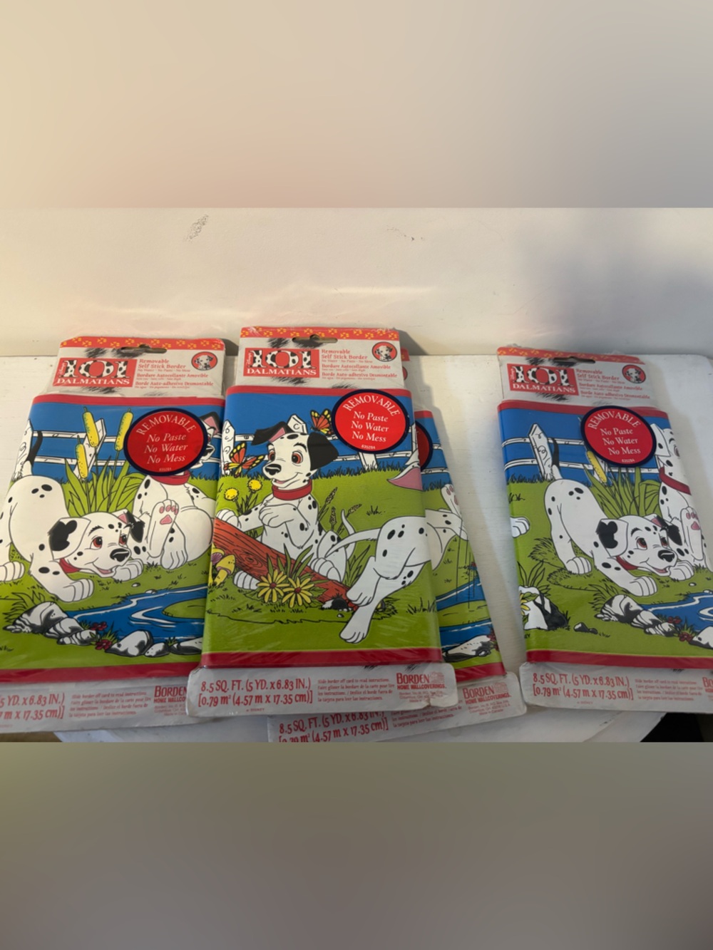 Disney - Vintage - 101 Dalmatians - Removable Self Stick Border 4 packs